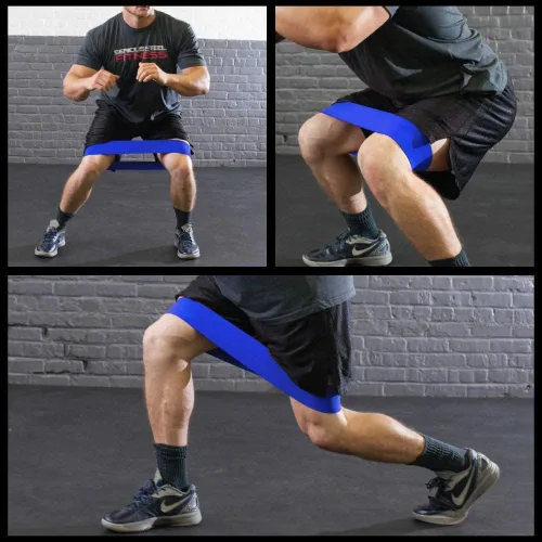 Miniatura 7 de Serious Steel Fitness - Squat & Deadlift - Banda para calentamiento de cadera y glúteos Azul (Regular - 13" Light)