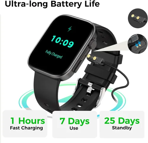 Miniatura 8 de Relojes inteligentes para hombres y mujeres, hacer/responder llamadas, pantalla HD de 2.01 pulgadas con más de 260 caras de reloj, monitor