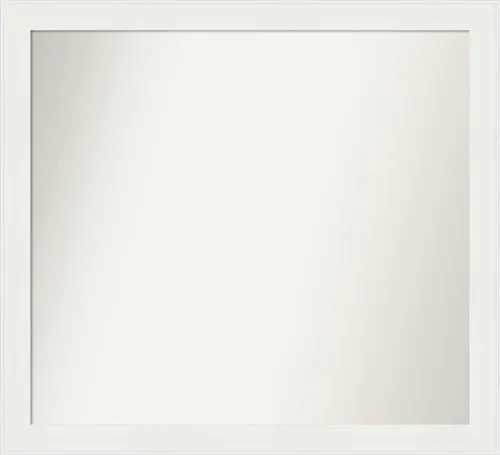 Miniatura 366 de Amanti Art Espejo de baño blanco para sobre el fregadero, 24 x 24 pulgadas, hecho a medida, espejo de tocador cuadrado blanco estrecho, marco