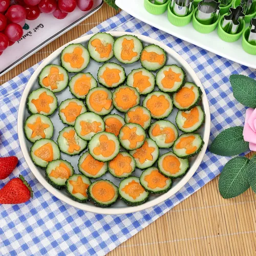 Miniatura 7 de NEW LIVE Juego de 35 cortadores de galletas, cortadores de verduras y frutas, sellos, moldes, cortadores de galletas mini