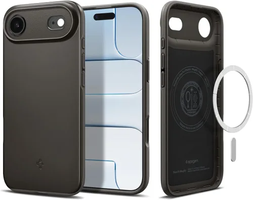 Miniatura 15 de Spigen Thin Fit MagFit Funda diseñada para iPhone 16 [Carcasa rígida] [Protección de grado militar] Compatible con MagSafe - Negro