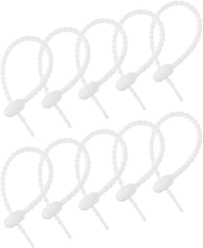 MECCANIXITY Paquete de 12 bridas de silicona reutilizables de 6 pulgadas para el hogar, oficina, cocina, organizador de bolsas de alimentos, gestión