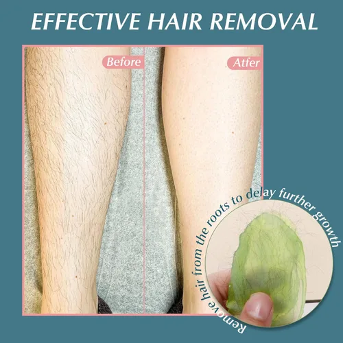 Miniatura 3 de Perlas de cera dura para depilación, 1 libra de cera dura para piel sensible con extracto de aloe vera, formulada para pelos finos, cera corporal