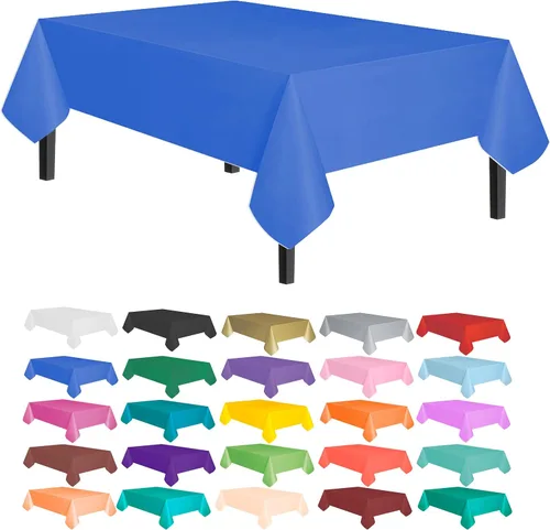 Miniatura 26 de allgala Mantel desechable a prueba de agua, paquete de 6 manteles de 54 x 108 pulgadas, marrón, para fiestas, cumpleaños, bodas, picnic, fiestas