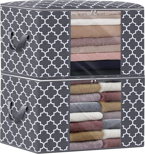 WISELIFE Bolsas de almacenamiento, organización de ropa de manta grande y contenedores de almacenamiento para ropa de cama, edredones, organizador