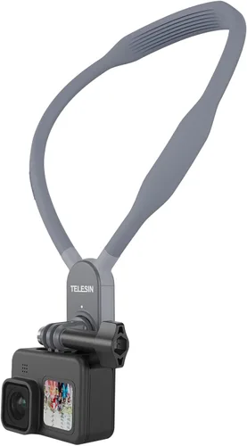 Miniatura 7 de TELESIN Soporte magnético largo para collar con correa de cordón, mochila para cabeza de pecho, soporte para GoPro Max Hero 13 12 11 10 9 8 7 más
