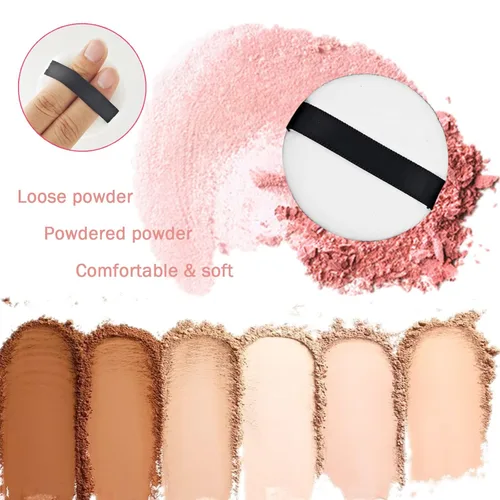 Miniatura 4 de 4 almohadillas de maquillaje de polvo de 2.16 pulgadas, almohadillas de maquillaje con cinta para rostros para polvo para reemplazo suelto y base