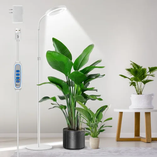 Miniatura 8 de Aumtrly Luces de cultivo para plantas de interior, luz de escritorio de 80 LED de espectro completo para el cultivo de plantas pequeñas, lámpara