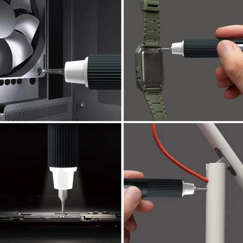 Miniatura 6 de Mini destornillador eléctrico, JAKEMY destornillador de potencia de par ajustable de doble modo, destornillador de precisión magnético inalámbrico