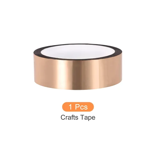 Miniatura 5 de Cinta de película de poliéster metalizado en tono dorado [para pared decorativa, embalaje, impresión] - 1.17 pulgadas x 164 pies/1 rollo