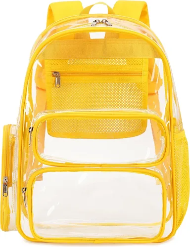 Miniatura 108 de CAMTOP Mochila transparente resistente y transparente para estudiantes, escuela, trabajo, festival, viajes, deportes, Beige, Mediana, Camtop Mochila