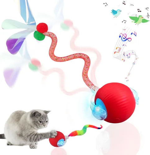 Miniatura 10 de Nuevo Juguete de Pelota para Gatos Mejorado - Speedy Tail 2.0 Juguete para Gatos, Pelota de Juguete Interactiva para Gatos, Juguetes Estimulantes