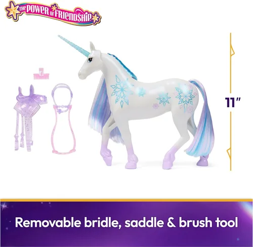 Miniatura 3 de Unicorn Academy, Glaciar Power of Friendship con silla de montar y brida translúcidos, 11 pulgadas, muñecas y juguetes de unicornio, regalos