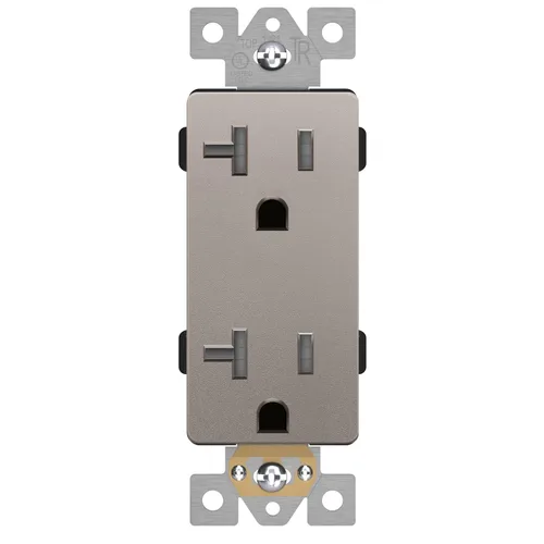 Miniatura 53 de LIDER LR15-TR-GD5P - Receptáculo decorativo mate c/tapa frontal intercambiable, tomacorriente a prueba de manipulaciones/niños, autoconexión a Dorado