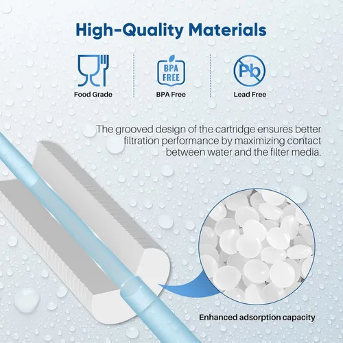 Miniatura 7 de PUREPLUS Filtro de agua para el hogar de sedimentos ranurados de 10 x 2.5 pulgadas, cartucho de repuesto para prefiltro RO de 10 pulgadas y carcasa