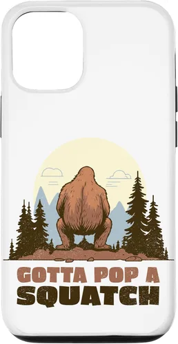 Miniatura 28 de Funda divertida para iPhone 16, diseño de Bigfoot Gotta Pop A Squatch Squat Poop Joke