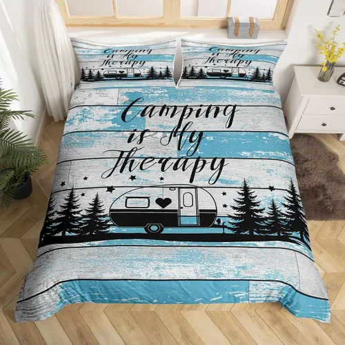 Miniatura 20 de Erosebridal Camper Bedding - Juego de ropa de cama de 2 piezas, estilo rústico de granja, juego de ropa de cama de campamento para adolescentes
