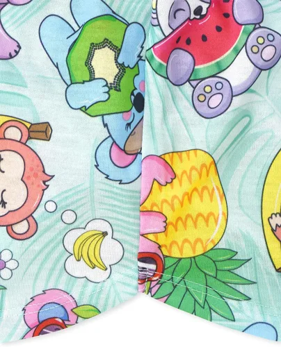Miniatura 4 de The Children's Place Conjunto de pijama de 2 piezas sin mangas y pantalones cortos para niña