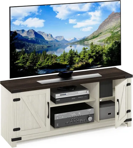 Miniatura 13 de Furinno - Soporte para centro de entretenimiento, para televisor de hasta 55 pulgadas, pino ámbar/negro