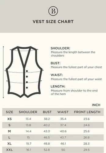 Miniatura 6 de BABEYOND Chaleco de traje formal para hombre, chaleco de negocios ajustado para traje de esmoquin