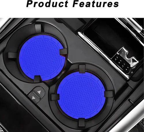 Miniatura 6 de 4 posavasos para automóvil, posavasos de PVC para automóvil, universal, antideslizante, accesorios interiores de vehículos, universales