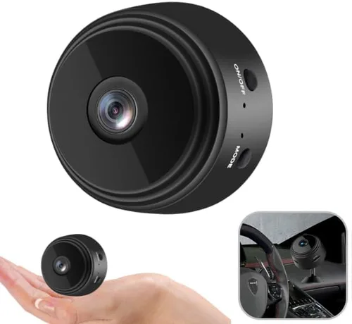 Cámaras de seguridad de vigilancia A9 1080P Home Mini cámara magnética contraportada compacta Monitoreo interior para oficina en casa negro