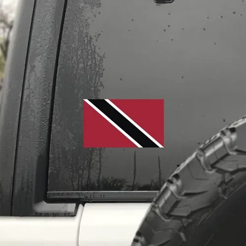 Miniatura 4 de Adhesivo adhesivo de la bandera de Trinidad, paquete de 2, 5 x 3 pulgadas, vinilo de alta calidad AW553