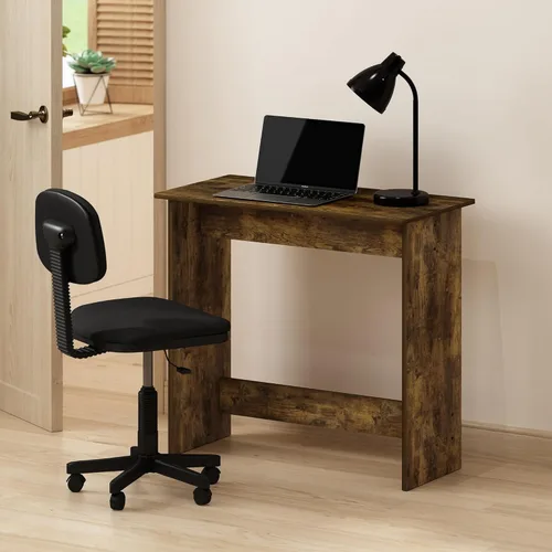 Miniatura 2 de Furinno Simplistic - Escritorio rústico para computadora de 31 pulgadas, escritorio de oficina pequeño, escritorio rectangular de oficina en casa