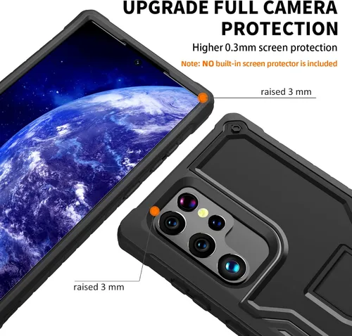 Miniatura 3 de Funda para Samsung Galaxy S22 Ultra 5G (no es compatible con teléfonos no Plus o Plus), protección de grado militar a prueba de golpes, soporte Azul