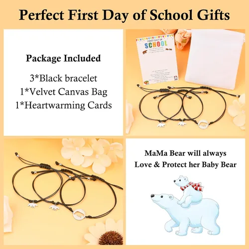 Miniatura 10 de SmileBelle Pulsera de jardín de infantes para mamá y yo, pulsera para el primer día de escuela para hijo e hija como regalo de regreso a la escuela