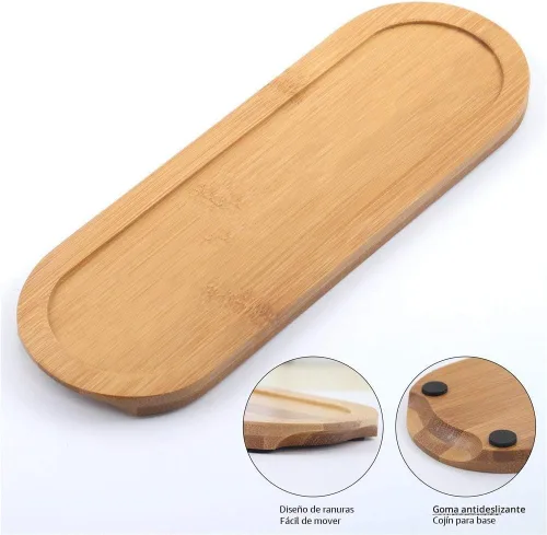 Miniatura 7 de Recipiente de especias de porcelana para condimentos con tapas, soporte de tapa de bambú, cuchara de servir de cerámica, bandeja de madera, la mejor