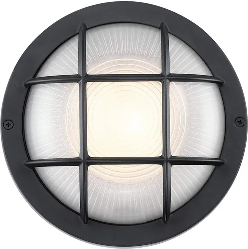Miniatura 3 de Westinghouse 6114000 Lámpara de pared LED regulable tradicional de una sola luz, acabado negro texturizado, cristal blanco