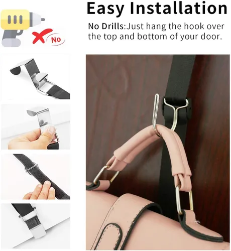 Miniatura 3 de INOGIH Estante organizador de bolsas, soporte para colgar bolsos, almacenamiento sobre el armario de la puerta