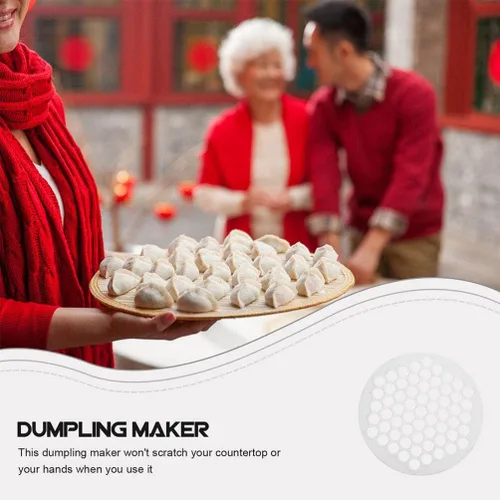 Miniatura 9 de Kichvoe 2 piezas de molde para hacer bolas de masa hervida para ravioles caseros Wontons y calcomanías de olla de diseño reutilizable para hacer