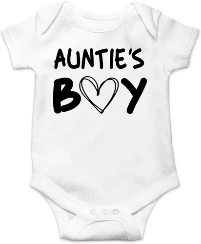 Miniatura 8 de AW Fashions Auntie's Boy - Body para bebé, divertido y lindo traje para bebé, adorable mameluco para recién nacido Gris (Sports Grey)