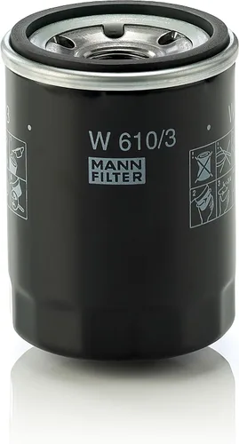 Miniatura 2 de Mann-Filter W 610/3 Filtro de aceite giratorio Compatible con modelos Acura, Honda, Infiniti, Mitsubishi, Nissan, Subaru