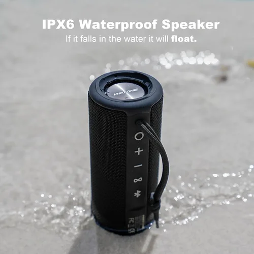 Miniatura 6 de MIATONE Boombox Altavoz Bluetooth portátil al aire libre Altavoces inalámbricos impermeables - Negro
