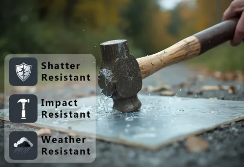 Miniatura 4 de Hojas de plexiglás acrílico transparente Spectra Glass de 12 x 12 pulgadas (1/4 pulgadas de grosor). 17 veces más fuerte que el cristal. Hoja
