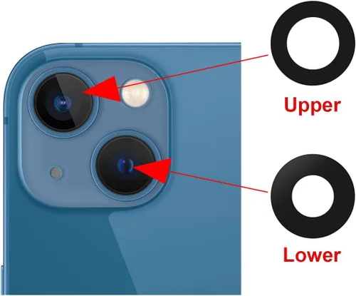 Miniatura 5 de 2 Unidades OEM trasera lente de la cámara trasera reemplazo de cristal para iPhone 13 y iPhone 13 Mini con adhesivo preinstalado y kit de iPhone 13