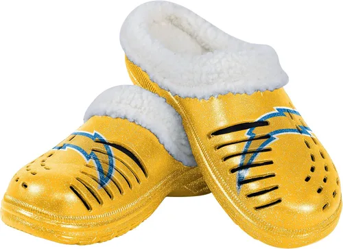 Miniatura 11 de FOCO - Zuecos con logotipo del equipo de la NFL para mujer, forro de sherpa y brillo