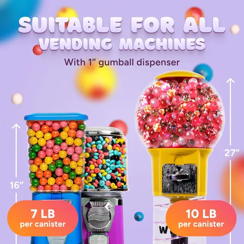 Miniatura 8 de Lightning Bolts - Bolas de chicle rellenas con ácido – Bolas de goma de mascar de 1 pulgada – Bolsa resellable de 1.7 libras – Varios sabores