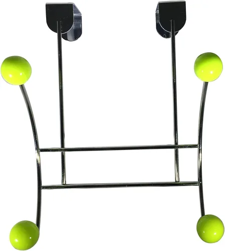 Organizador de 2 ganchos para colgar sobre la puerta – Soporte decorativo para colgar ropa, abrigos, chaquetas, toallas, batas, gorras, sombreros,
