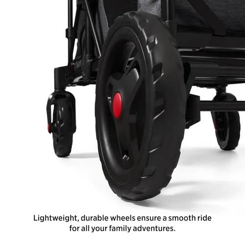 Miniatura 8 de Radio Flyer Voya XT Cochecito Vagón para Bebé – Carrito Rodante de Juego al Aire Libre y Carrito de Playa con Ruedas, Vagón Cochecito Cuádruple