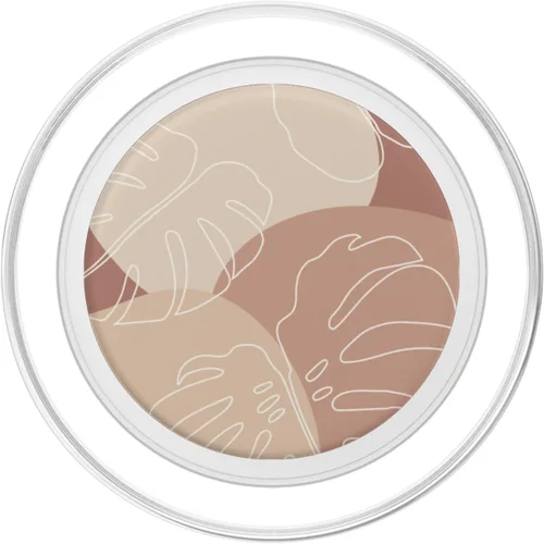 Miniatura 2 de PopSockets MagSafe PopGrip para iPhone con diseño de hojas de Monstera botánicas y tropicales, color beige moderno