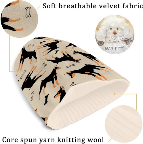 Miniatura 2 de Naanle Gorro de invierno para mujer, elástico, cálido, para invierno, Skully