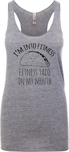 Miniatura 14 de Women's Graphic Racerback Tank Top, Gift for Her, Shirts with Sayings, Yoga Tee, Food