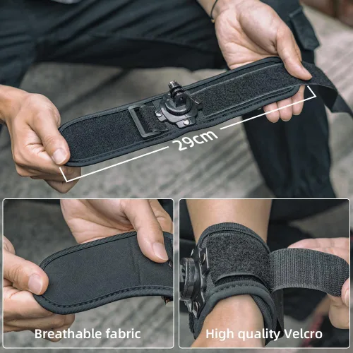 Miniatura 5 de Soporte de correa de muñeca con adaptador de liberación rápida compatible con GoPro Hero 13/12/11/10/9/8/7/ 6/5 Negro, DJI Osmo Action 5 pro/4/3/2