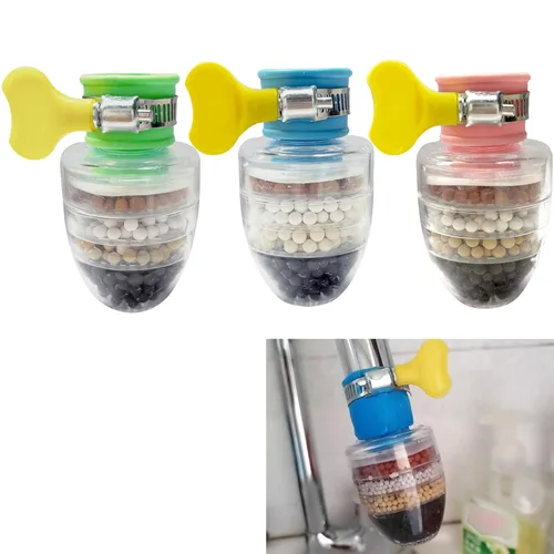 3 piezas de filtro de agua para grifo, filtros de cartucho de carbón activado de 6 capas, reemplazos de filtro de agua para grifo para fregadero,