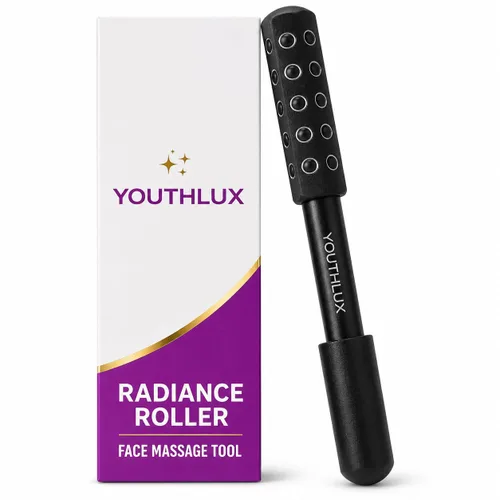 Radiance Roller – Herramienta de masaje facial de piedra de germanio / rodillo facial de varita para levantar, esculpir, deshinchar, aumentar el