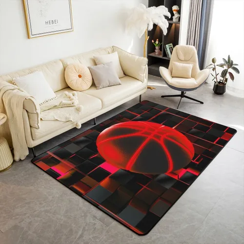 Miniatura 38 de Erosebridal Tapete de fútbol para interiores de 3 x 5 pulgadas, alfombra de fútbol neón para niños, adolescentes, hombres, brillantes, geométricas